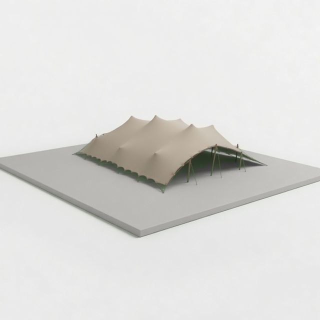 Bedu tent model with closed sides